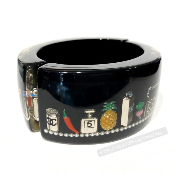 SOLD Authentic Chanel Supermarket Inclusion Bangle - Picture 4 of 10